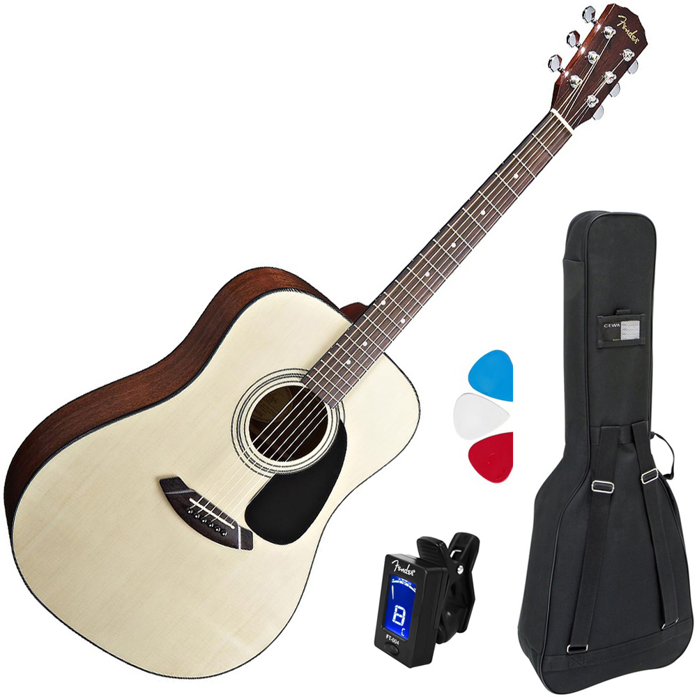 Fender CD60 Acoustic Guitar Bundle Fender Acoustic Guitars Drum