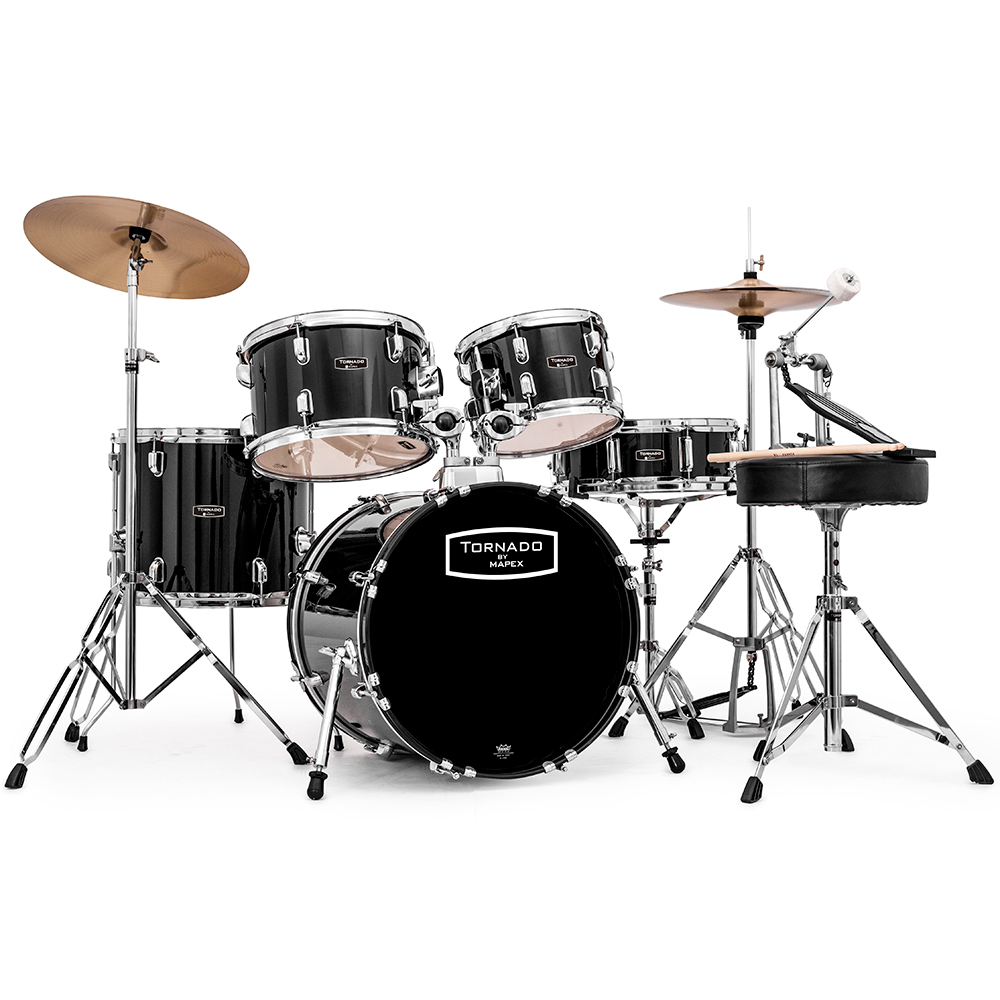 Mapex Tornado 20' Fusion Drum Kit Black Complete Starter Drumkits Drum and Guitar Mapex Tornado 20' Fusion Drum Kit Black Complete Starter Drumkits Drum and Guitar