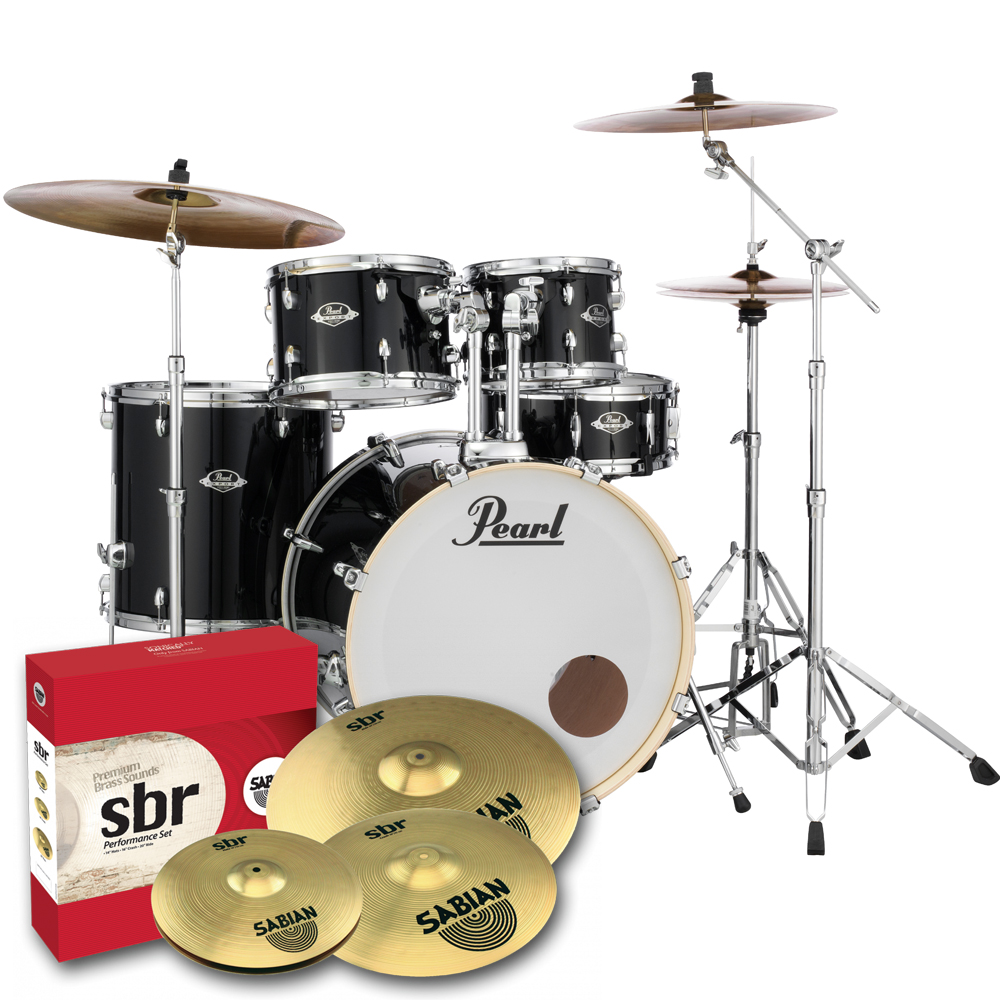 Nottingham Drum Pearl Export EXX725S Jet Black Pearl Drums Drum